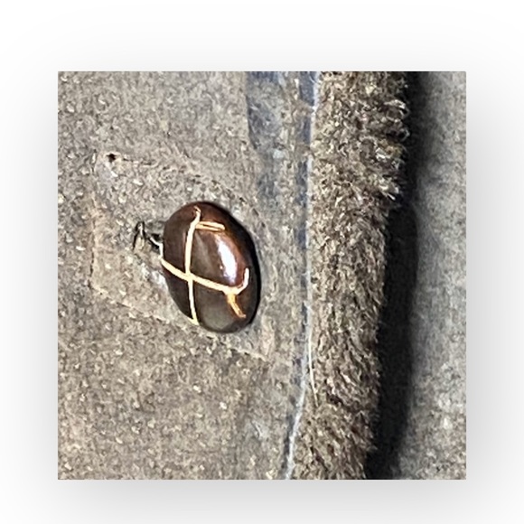 Bagatelle ๐ค Leather Shearling Lined Chore Rancher Duffle Coat ๐ค Fur Trim ๐ค XL - Picture 11 of 16